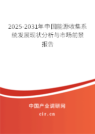 2025-2031年中國能源收集系統發展現狀分析與市場前景報告