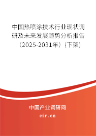 中國熱噴涂技術行業現狀調研及未來發展趨勢分析報告（2025-2031年）(下架)
