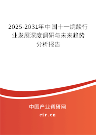 2025-2031年中國十一烷酸行業發展深度調研與未來趨勢分析報告
