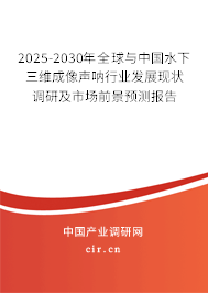 2025-2030年全球與中國水下三維成像聲吶行業發展現狀調研及市場前景預測報告