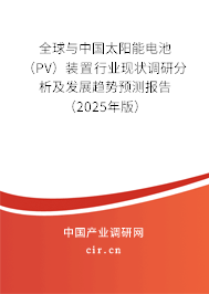 全球與中國(guó)太陽能電池（PV）裝置行業(yè)現(xiàn)狀調(diào)研分析及發(fā)展趨勢(shì)預(yù)測(cè)報(bào)告（2025年版）
