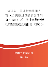 全球與中國注射用重組人TNK組織型纖溶酶原激活劑（rhTNK-tPA）行業(yè)市場分析及前景趨勢預(yù)測報(bào)告（2025-2031年）