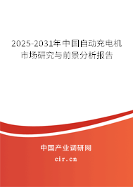 2025-2031年中國自動充電機市場研究與前景分析報告