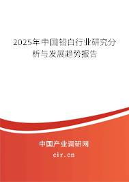 2025年中國鉛白行業研究分析與發展趨勢報告