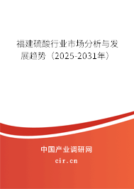 福建硫酸行業市場分析與發展趨勢（2025-2031年）