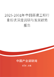 2025-2031年中國基建工程行業現狀深度調研與發展趨勢報告
