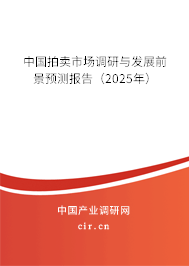 中國拍賣市場調研與發展前景預測報告（2025年）
