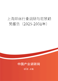 上海焊絲行業(yè)調研與前景趨勢報告（2025-2031年）