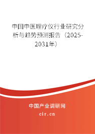 中國中醫理療儀行業研究分析與趨勢預測報告（2025-2031年）
