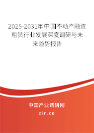 2025-2031年中國不動產融資租賃行業發展深度調研與未來趨勢報告