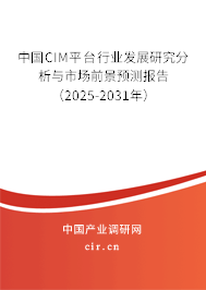 中國CIM平臺行業發展研究分析與市場前景預測報告（2025-2031年）