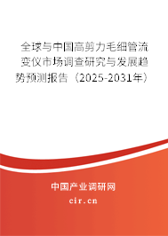 全球與中國高剪力毛細管流變儀市場調查研究與發展趨勢預測報告（2025-2031年）