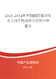 2025-2031年中國固定翼測繪無人機市場調研與前景分析報告