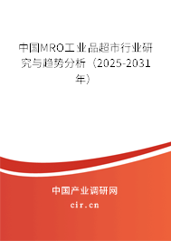 中國MRO工業品超市行業研究與趨勢分析（2025-2031年）