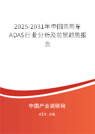 2025-2031年中國商用車ADAS行業分析及前景趨勢報告