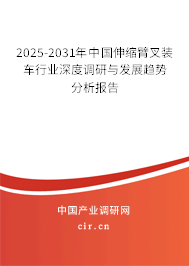 2025-2031年中國伸縮臂叉裝車行業深度調研與發展趨勢分析報告