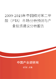 2009-2015年中國精對苯二甲酸（PTA）市場分析預測與產業投資建議分析報告