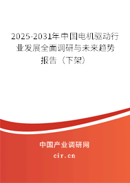 2025-2031年中國電機驅(qū)動行業(yè)發(fā)展全面調(diào)研與未來趨勢報告（下架）