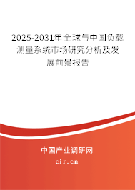 2025-2031年全球與中國負(fù)載測(cè)量系統(tǒng)市場(chǎng)研究分析及發(fā)展前景報(bào)告