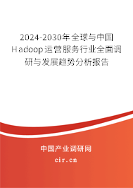 2024-2030年全球與中國Hadoop運營服務行業全面調研與發展趨勢分析報告