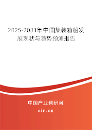2025-2031年中國集裝箱船發(fā)展現(xiàn)狀與趨勢預測報告