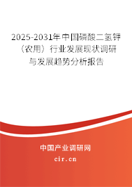2025-2031年中國磷酸二氫鉀（農用）行業發展現狀調研與發展趨勢分析報告