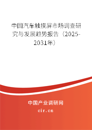 中國汽車觸摸屏市場調(diào)查研究與發(fā)展趨勢報告（2025-2031年）