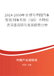 2024-2030年全球與中國汽車智能剎車系統（IBS）市場現狀深度調研與發展趨勢分析