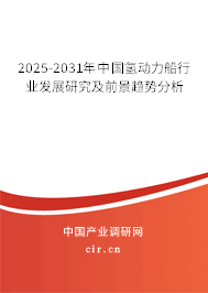 2025-2031年中國氫動力船行業發展研究及前景趨勢分析