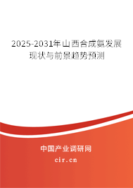 2025-2031年山西合成氨發(fā)展現(xiàn)狀與前景趨勢預(yù)測