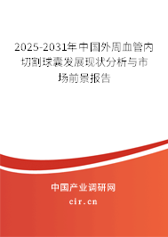 2024-2030年中國外周血管內切割球囊發展現狀分析與市場前景報告