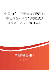 中國n,n’-亞甲基雙丙烯酰胺市場調查研究與發展前景預測報告（2025-2031年）