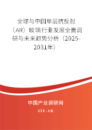 全球與中國單層抗反射（AR）玻璃行業發展全面調研與未來趨勢分析（2025-2031年）