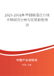 2025-2031年中國鍛造壓力機市場研究分析與前景趨勢預測