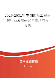 2025-2031年中國國際工程承包行業發展研究與市場前景報告