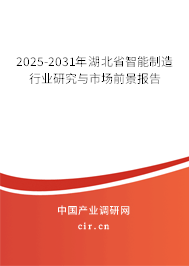 2025-2031年湖北省智能制造行業研究與市場前景報告