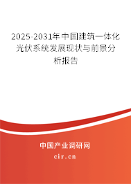 2025-2031年中國建筑一體化光伏系統發展現狀與前景分析報告