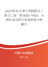 2025年版全球與中國聚己二酰己二胺（尼龍66/PA66）市場現(xiàn)狀調(diào)研與發(fā)展趨勢分析報告