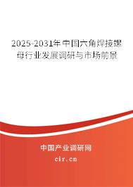 2025-2031年中國六角焊接螺母行業發展調研與市場前景
