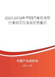 2025-2031年中國(guó)汽車(chē)防滑墊行業(yè)研究與發(fā)展前景報(bào)告