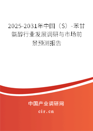 2025-2031年中國（S）-苯甘氨醇行業發展調研與市場前景預測報告