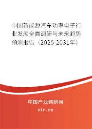 中國新能源汽車功率電子行業發展全面調研與未來趨勢預測報告（2025-2031年）