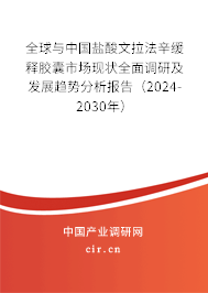 全球與中國鹽酸文拉法辛緩釋膠囊市場現狀全面調研及發展趨勢分析報告（2024-2030年）