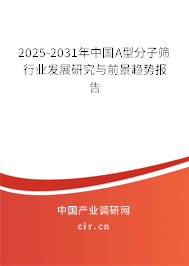 2024-2030年中國A型分子篩行業(yè)發(fā)展研究與前景趨勢報告