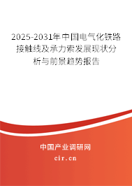 2025-2031年中國電氣化鐵路接觸線及承力索發展現狀分析與前景趨勢報告