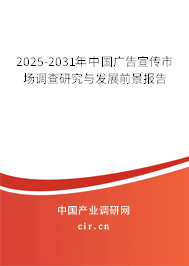 2025-2031年中國廣告宣傳市場調查研究與發展前景報告
