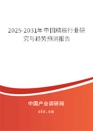 2025-2031年中國精胺行業研究與趨勢預測報告