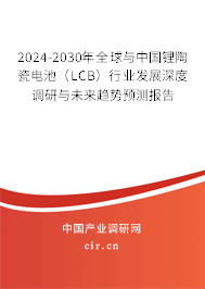 2024-2030年全球與中國鋰陶瓷電池（LCB）行業(yè)發(fā)展深度調研與未來趨勢預測報告