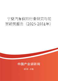 寧夏汽車保險行業研究與前景趨勢報告（2025-2031年）
