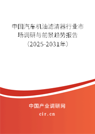 中國汽車機油濾清器行業市場調研與前景趨勢報告（2024-2030年）